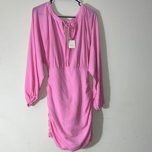 Free People Pink Midi Dress medium new